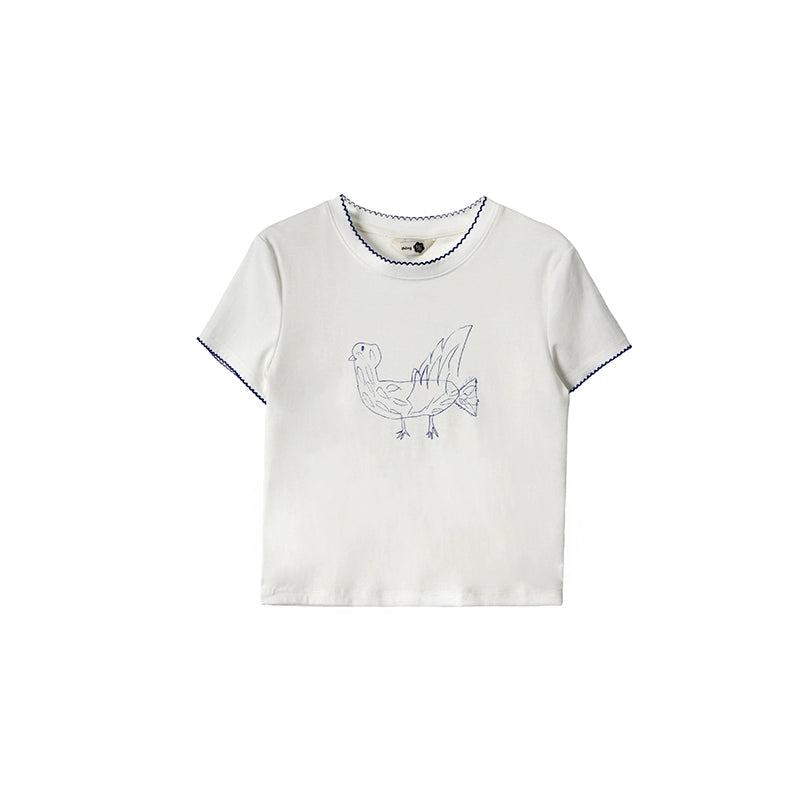 Tencel Parent-Child Short-Sleeved T-Shirt