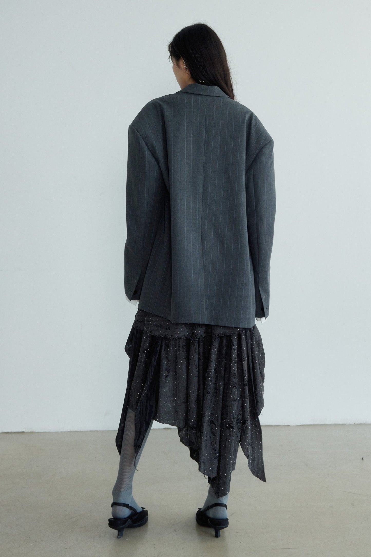 젠더리스 릴랙스 스트라이프 블레이저