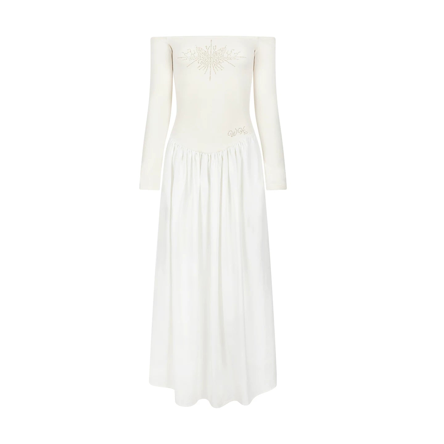 One-Shoulder Rhinestone Dress