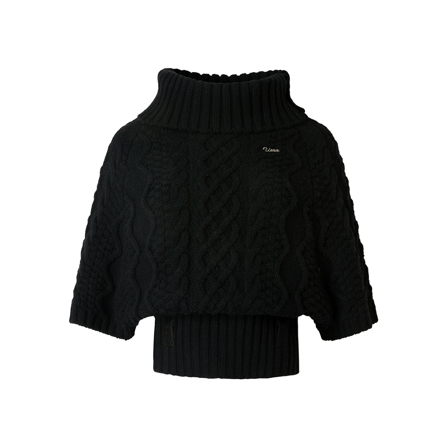 Asymmetrical Merino Wool Cape Sweater