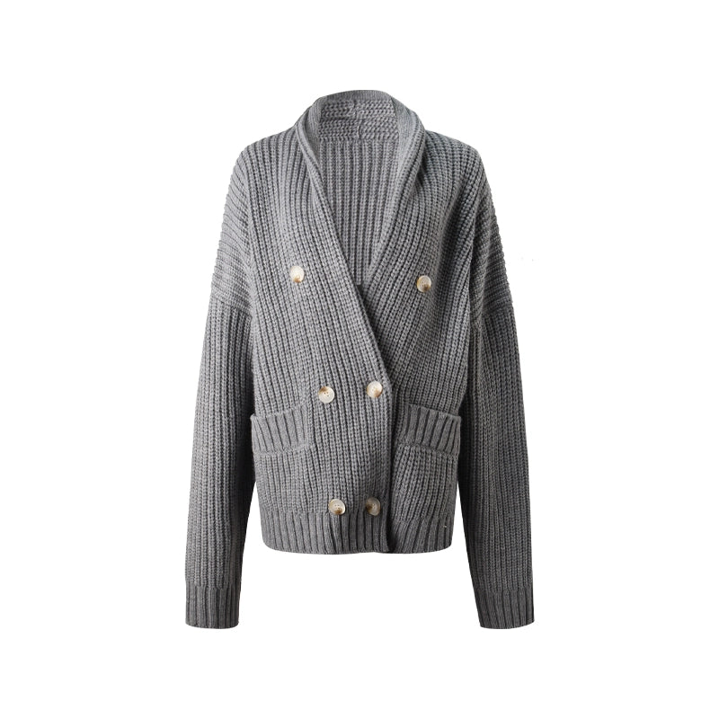 Lazy Style Large Pocket Knitted Cardigan