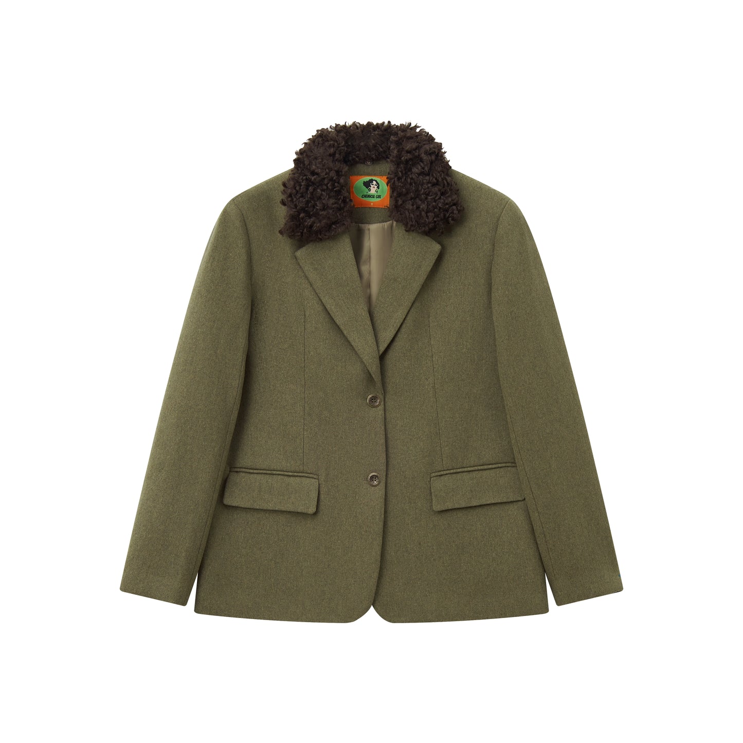Casual Moss Woolen Suit Jacket