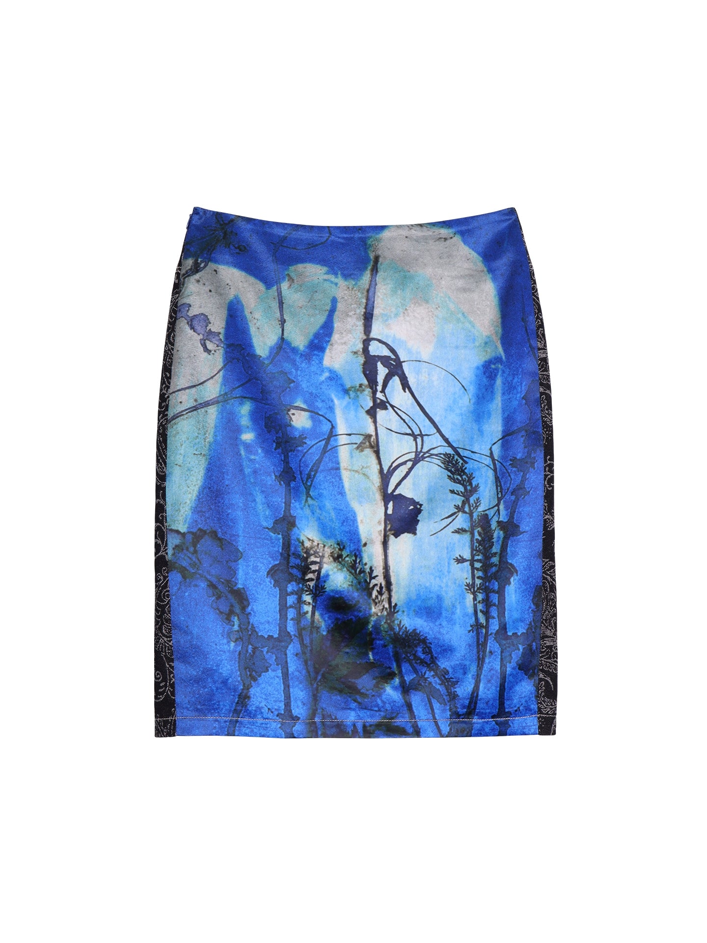 Vintage Original Print Denim Skirt