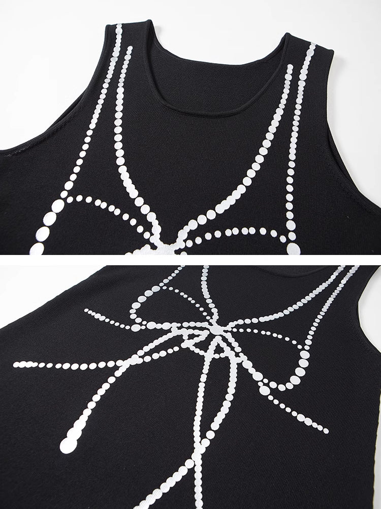 Ärmelloses Rundhalskleid