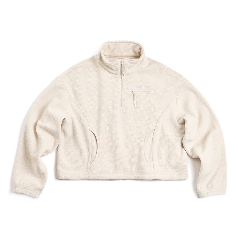 Lightweight Drawstring Sweatshirt Jacket