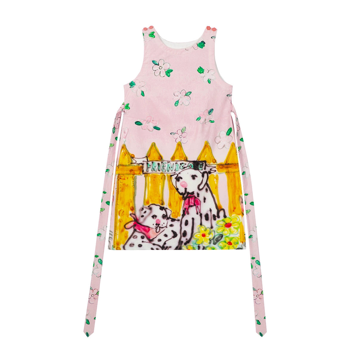 Peach Heart Sleeveless Dress