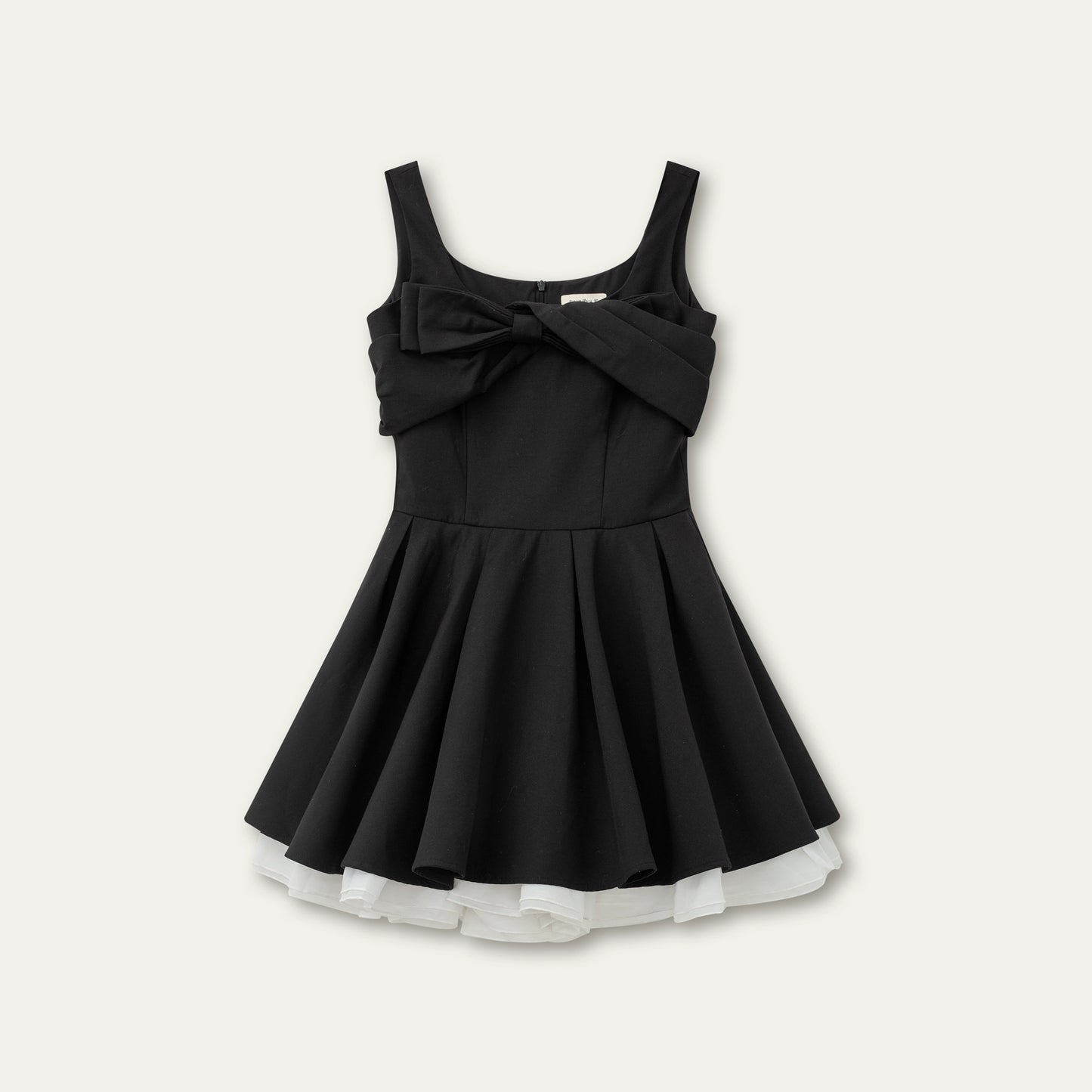 Black Bow Puffy Dress