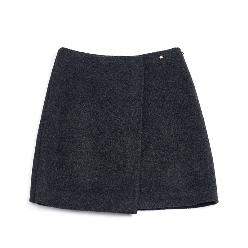 Heavy Wool Diagonal Skirt