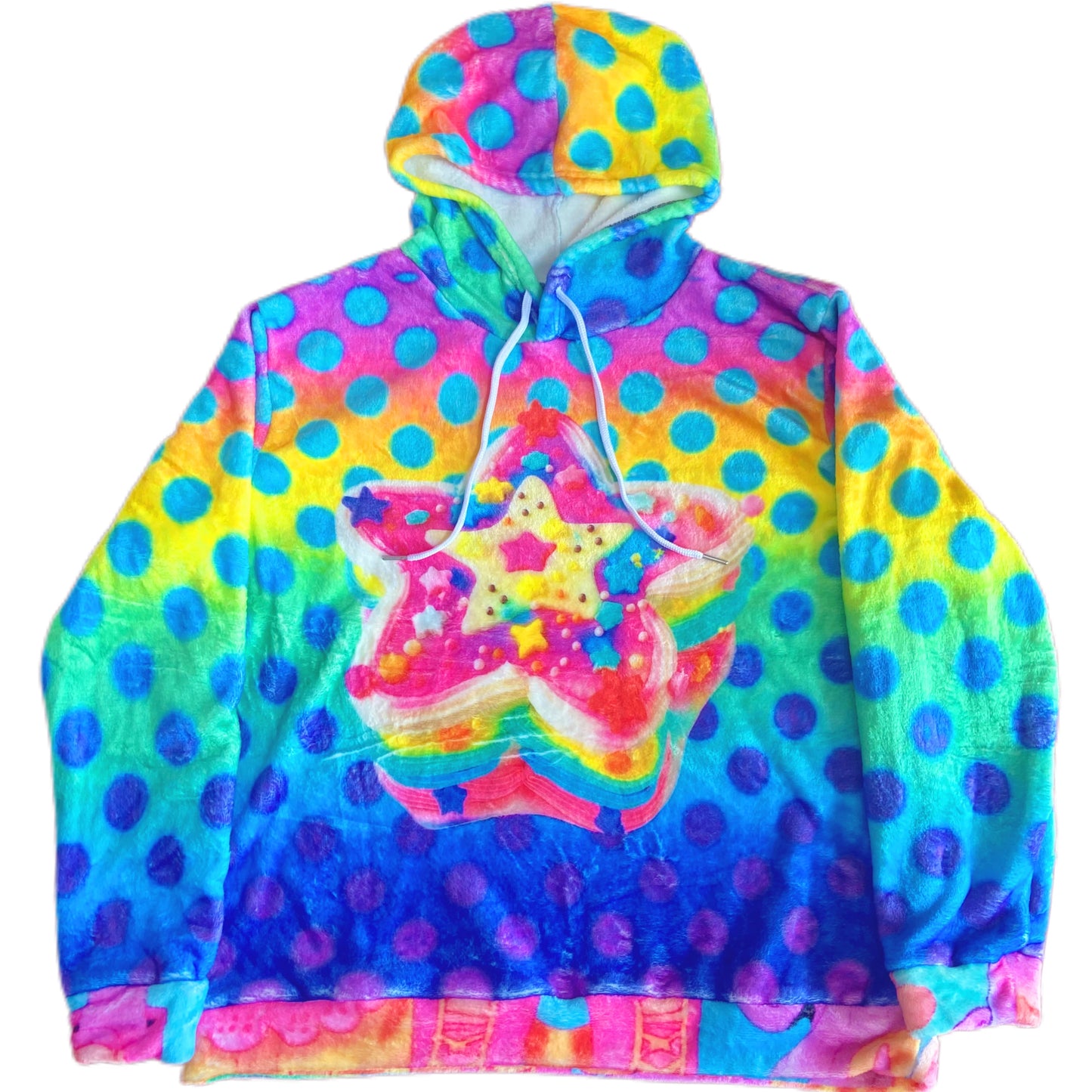 Colourful Polka Dot Hooded Sweatshirt