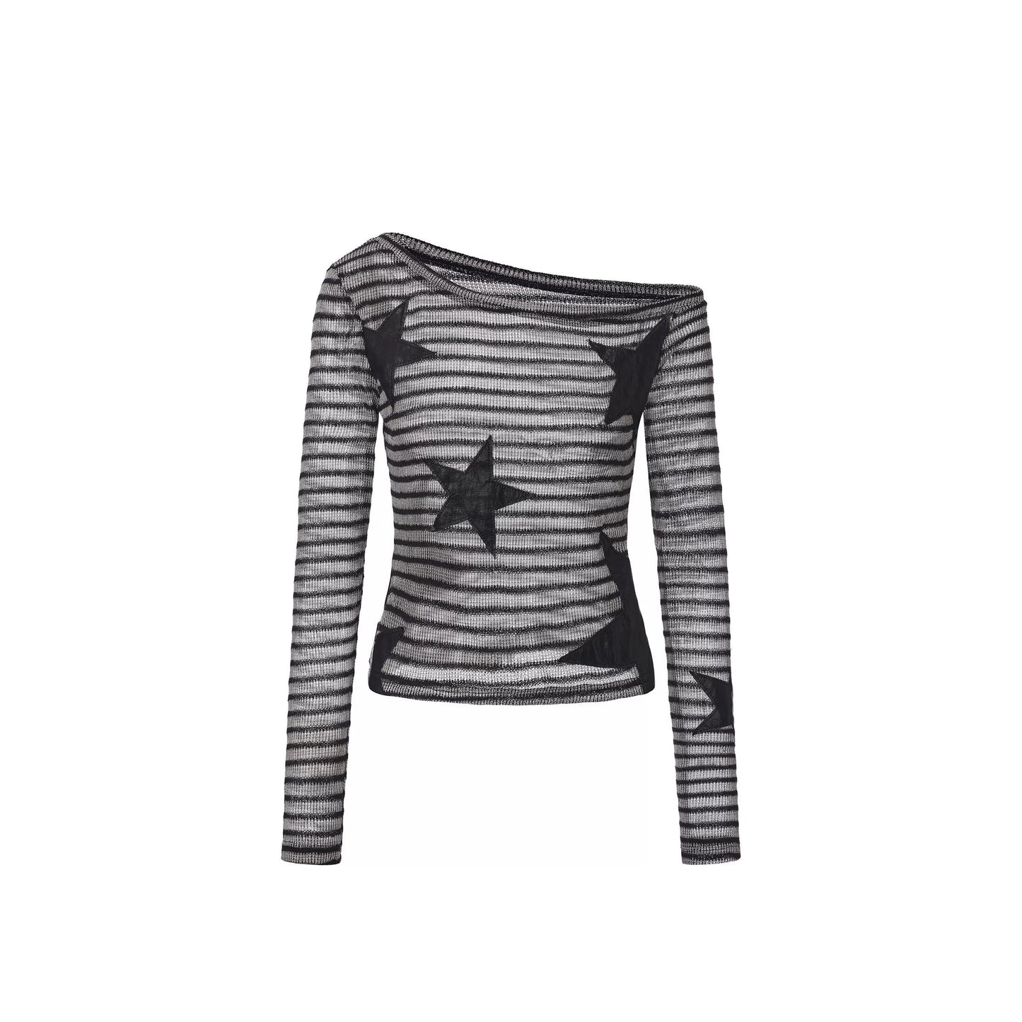 Hollow Knit Off-Shoulder Top