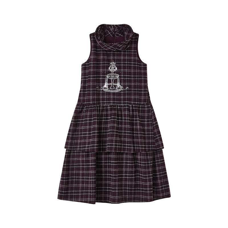 Illusion Plaid Tank Dress