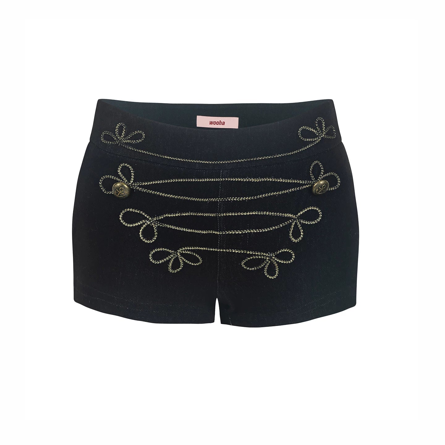 Vintage Ribbon Low-Waist Shorts