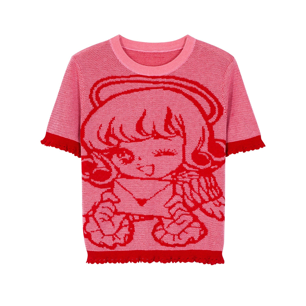 Heart Pattern T-Shirt