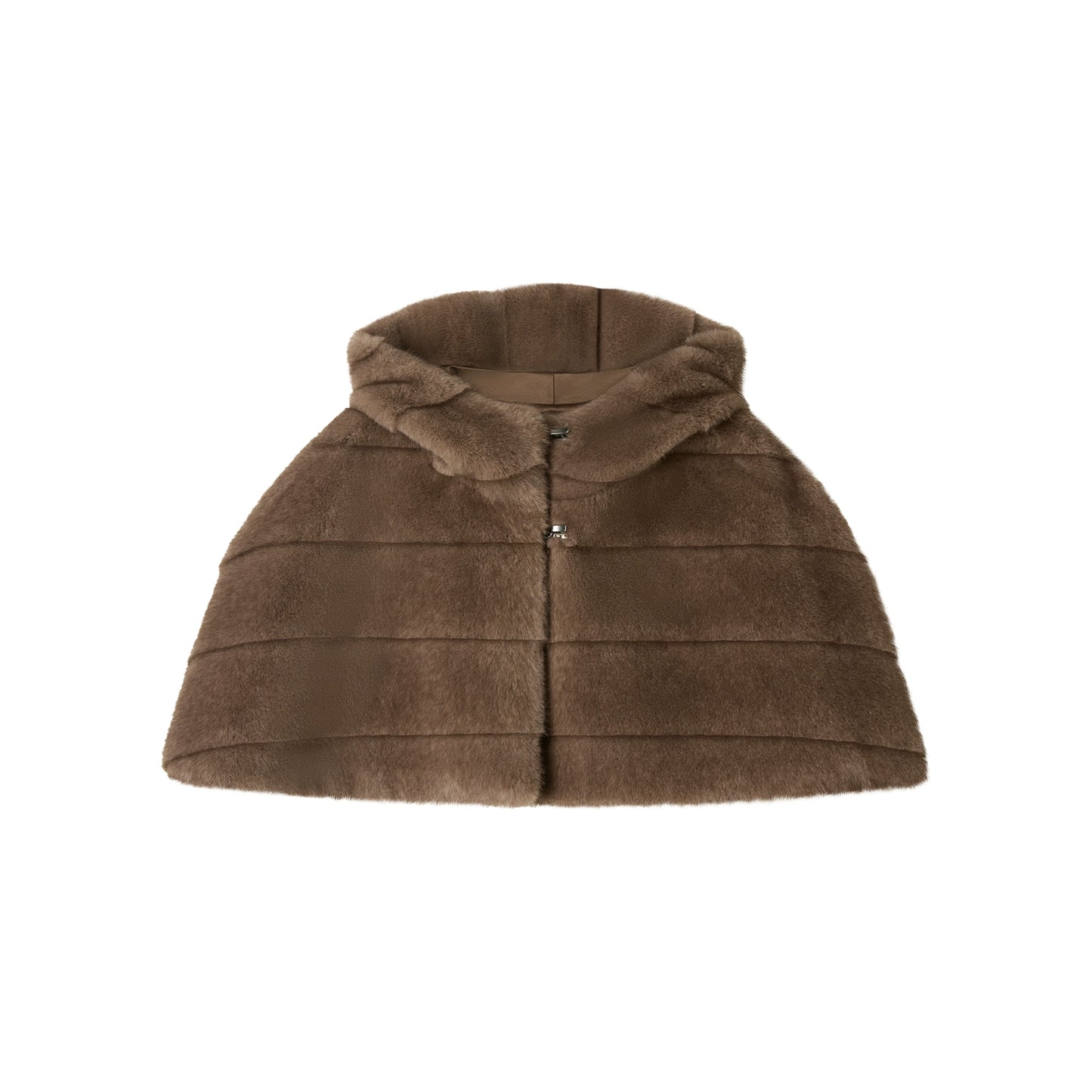 American Retro Fur Hooded Cape Coat