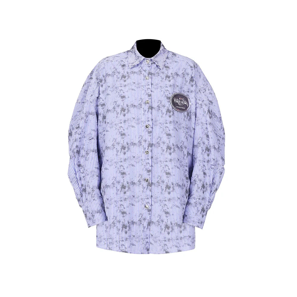 원래 더러운 줄무늬 발 찢어진 셔츠