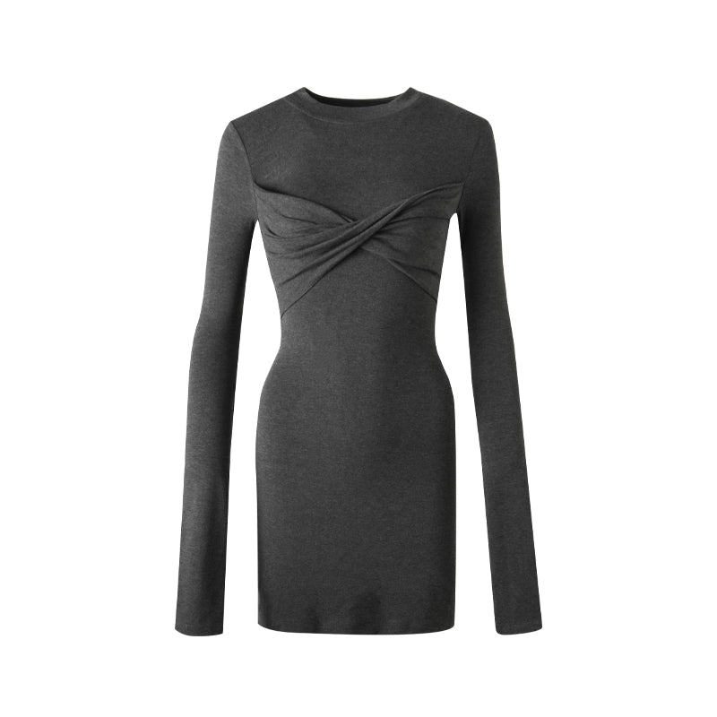 Asymmetrical Twist Bodycon Dress