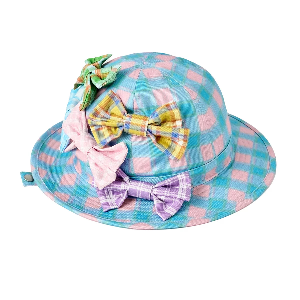 Plaid Bow Fisherman Hat