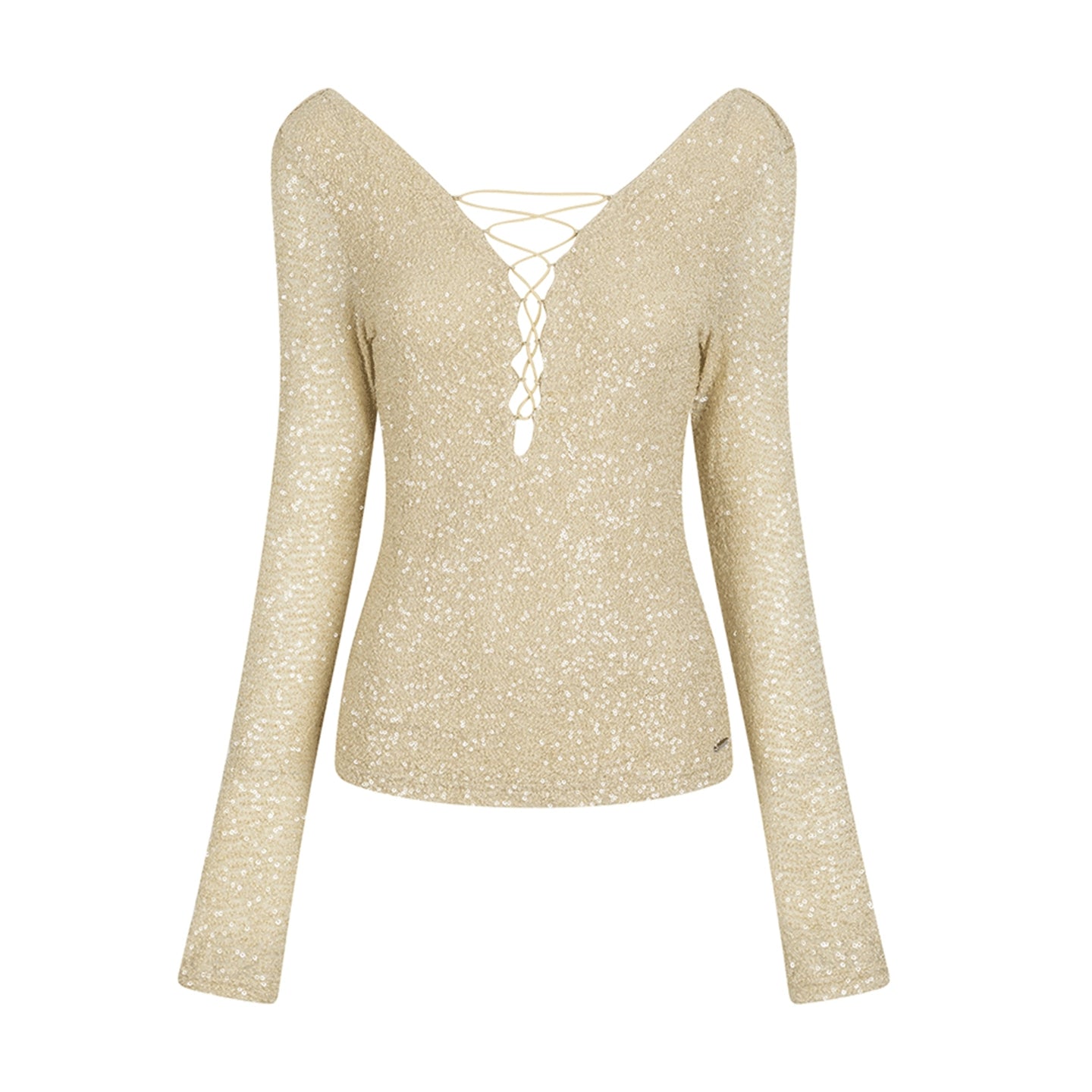 Sequin Scoop Neck Top