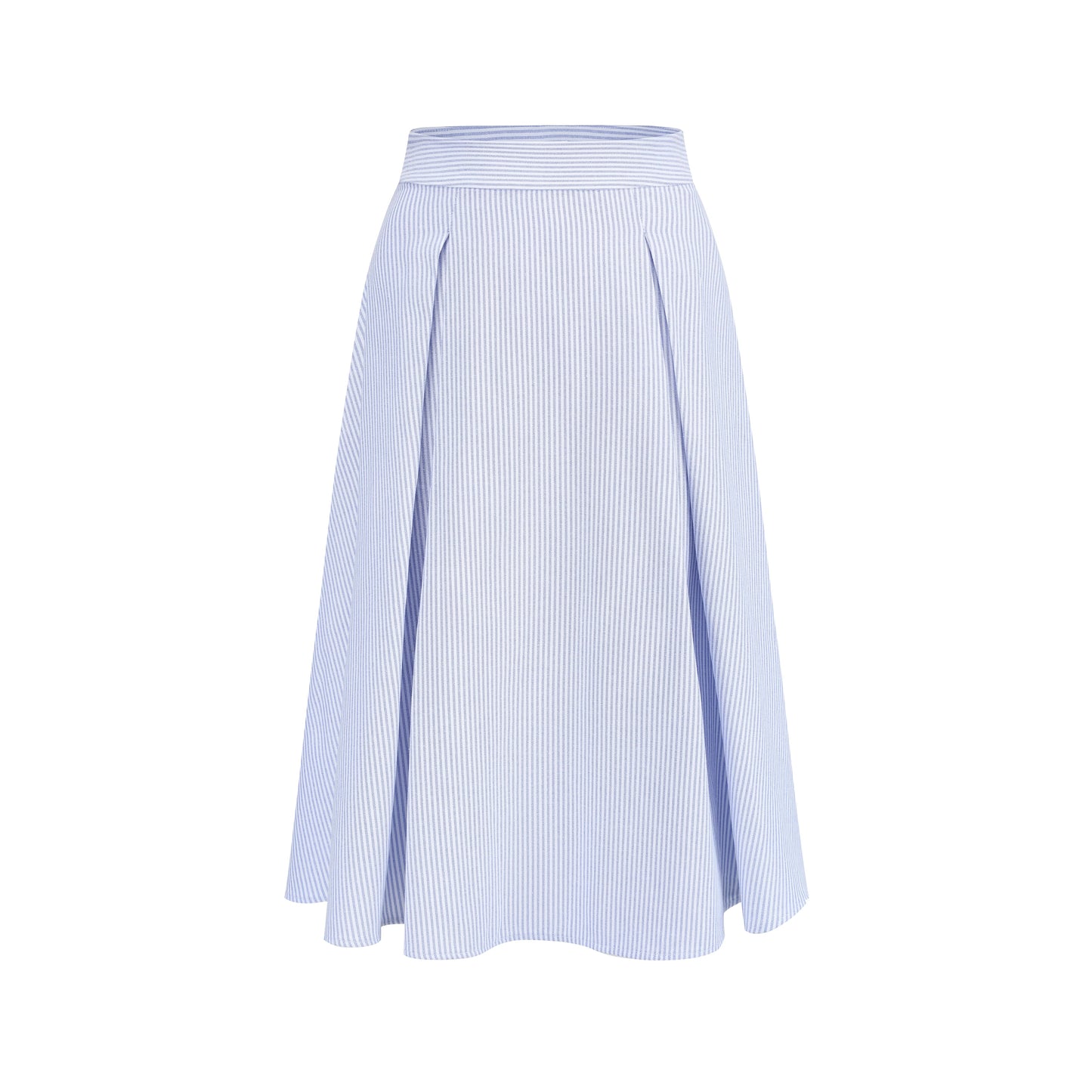 French Old Money Blue Shirt Skirt Set-Up
