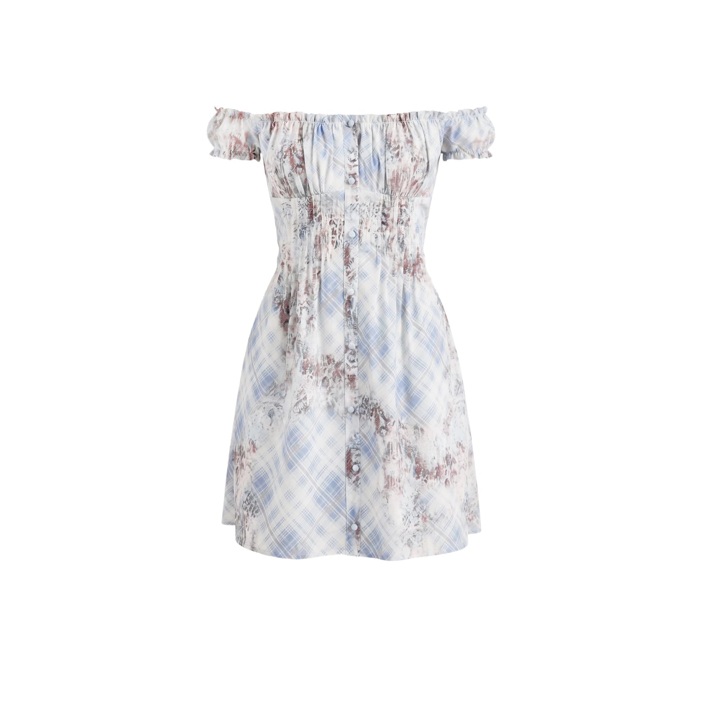 Retro French Plaid A-Line Dress