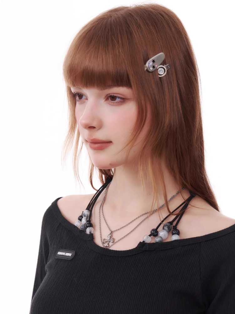 롱 슬리브 니트 셔츠