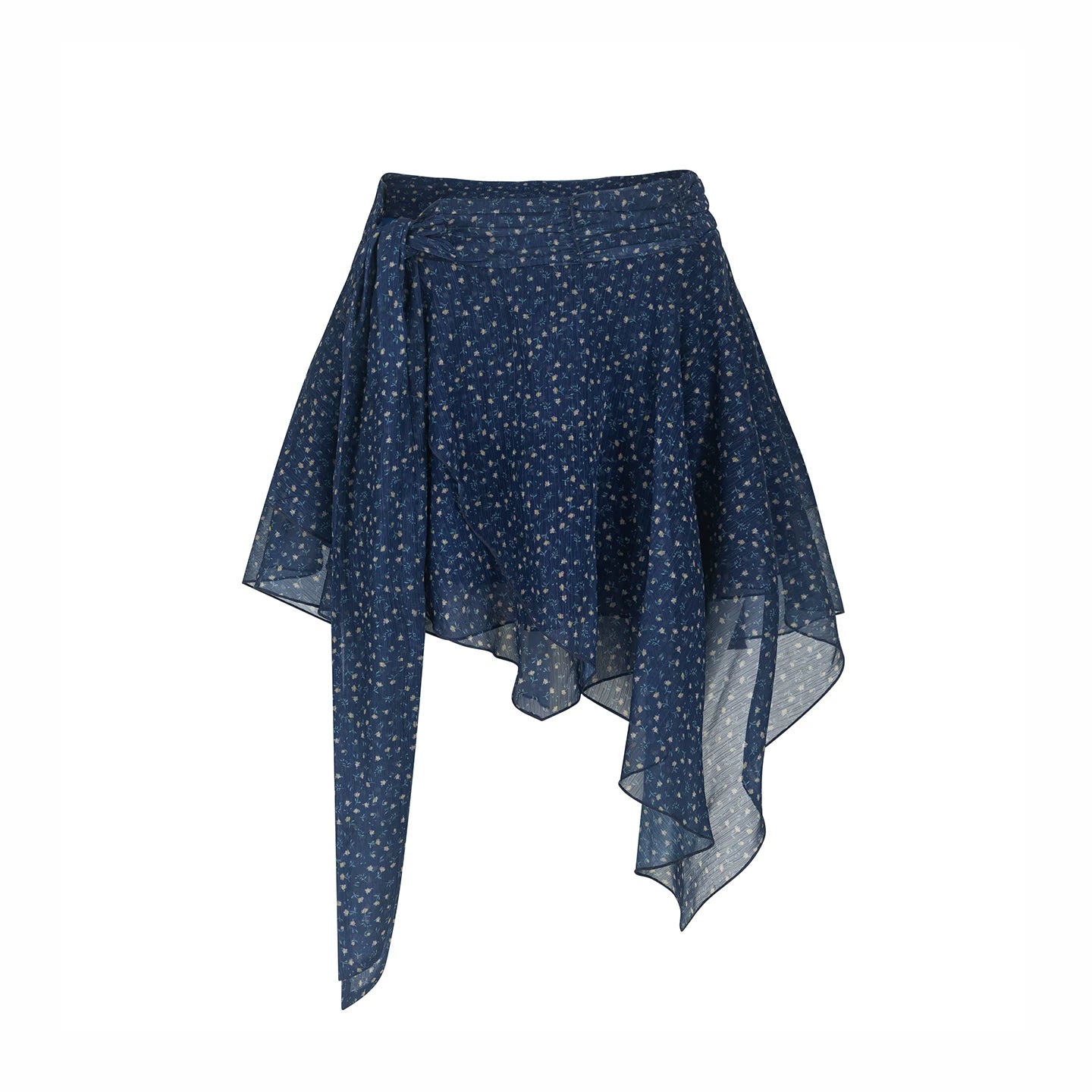 Retro Asymmetrical Tie Skirt