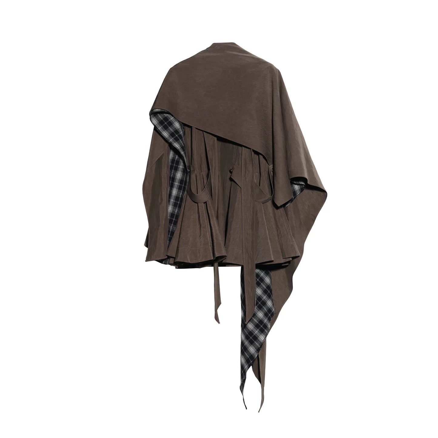 Earth-Toned Cape Dress
