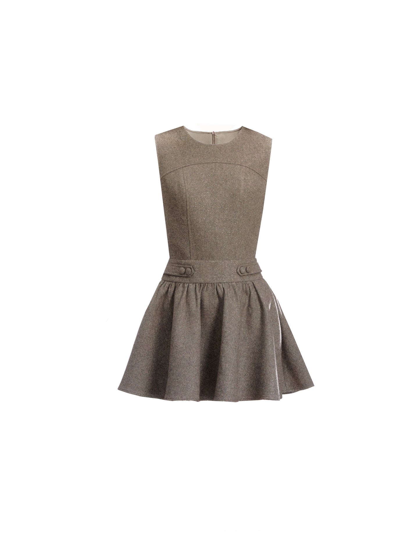 Doll Collar Shirt With Dress Set-Up