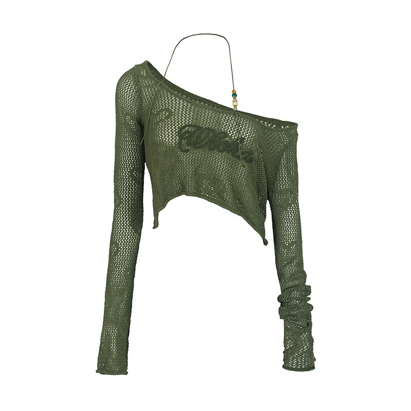 Holo Knit Asymmetric Top