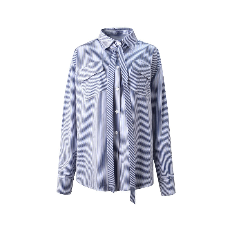 Blue And White Stripe Shirt