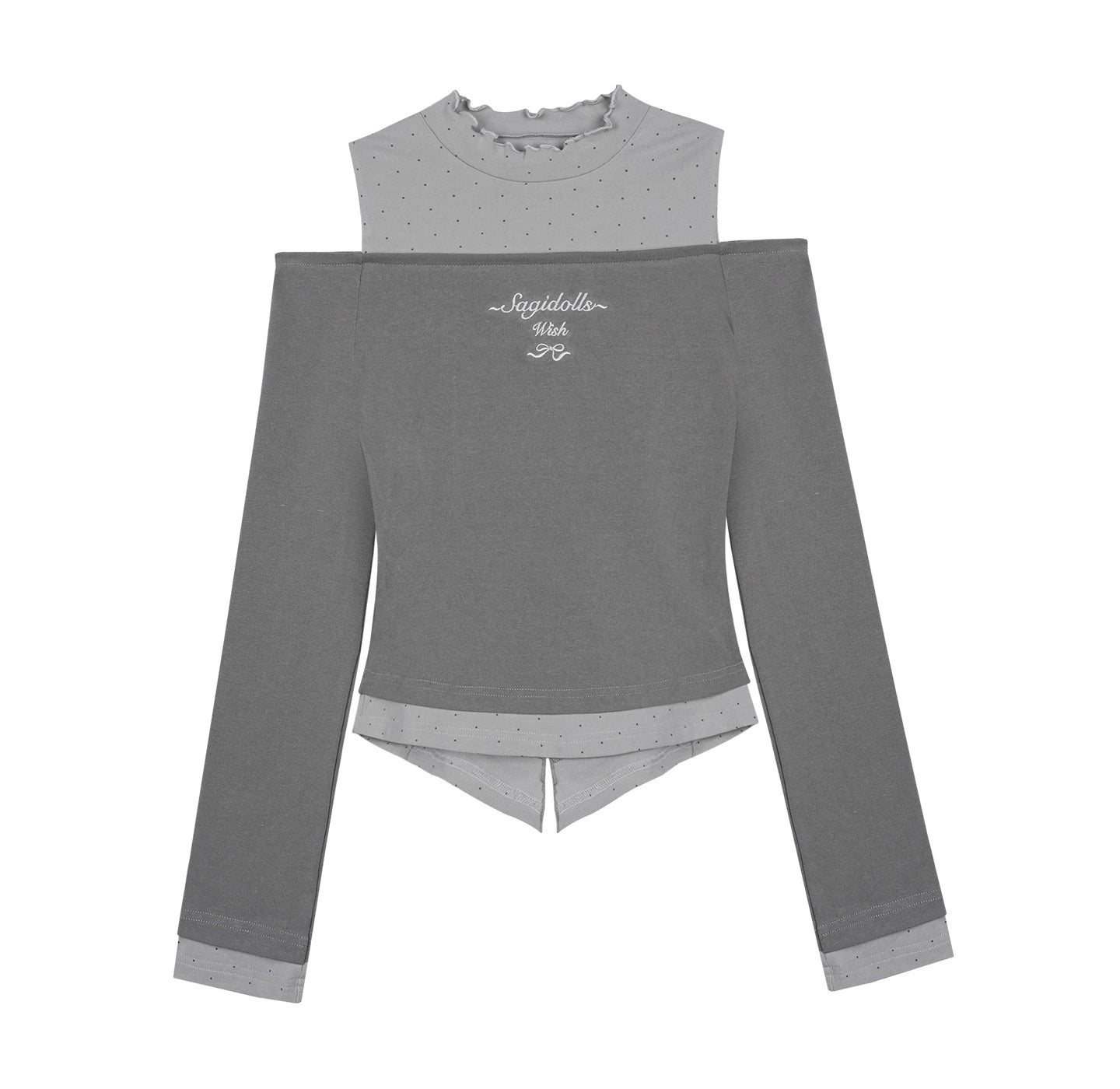 Energetic Two-Tone Off-Shoulder Top