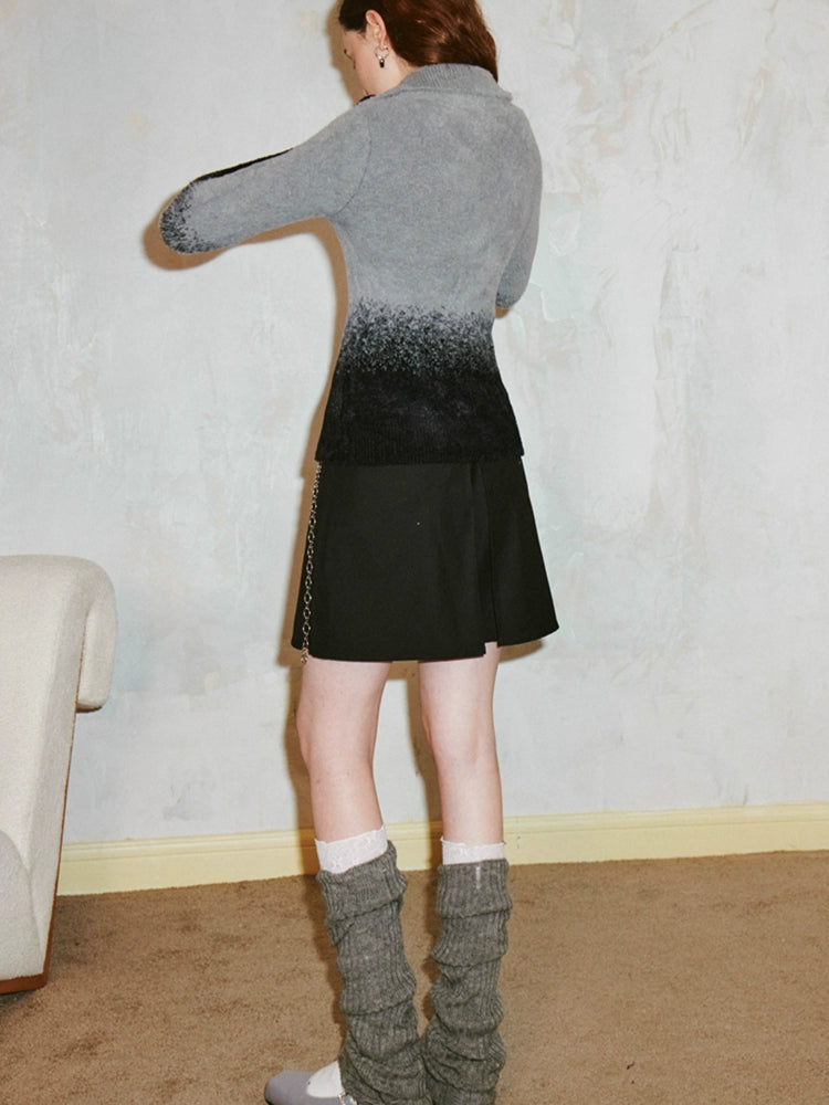 Gradientdruck Strickjacke