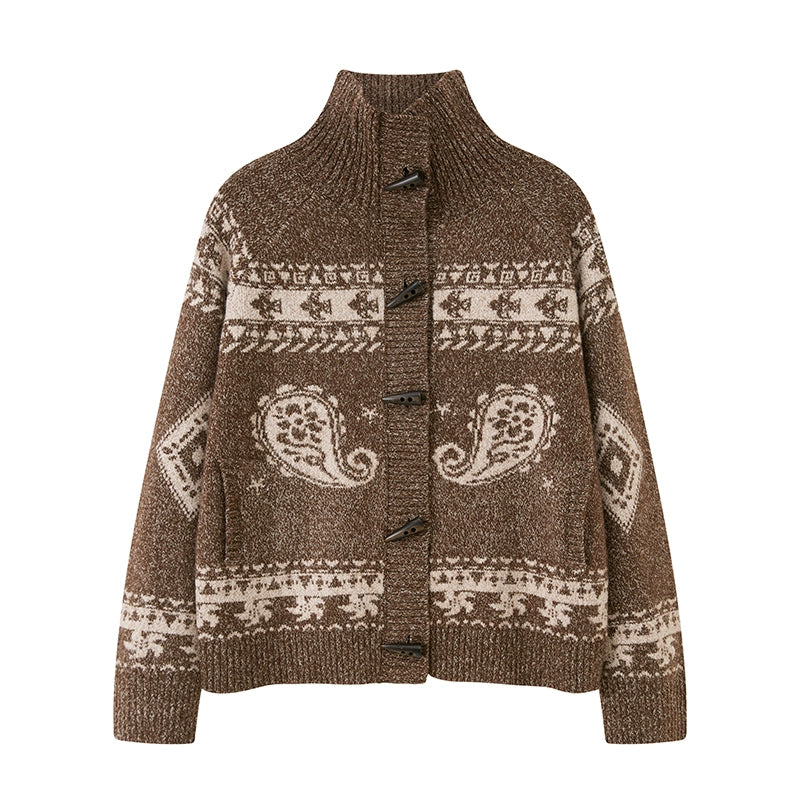 Cashew Island Floral Yarn Jacket