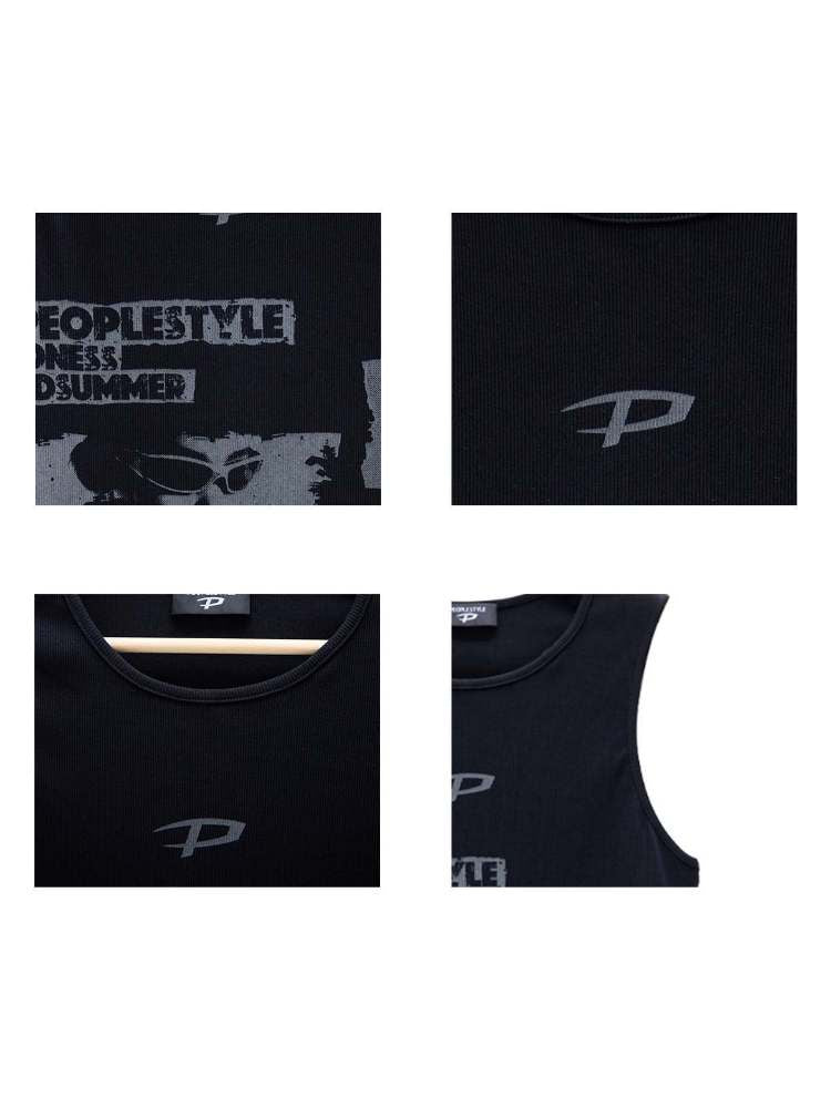 Graffiti Punk Druck Tanktop