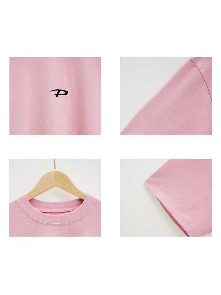 One Point Logo Stickerei T-Shirt