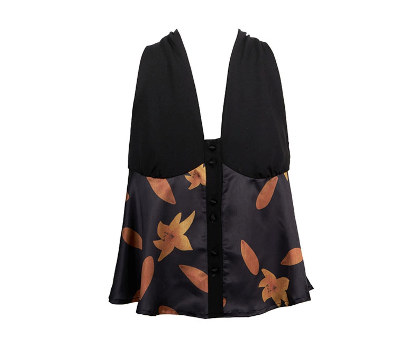 Moonlight Colorblock Backless Neck Vest