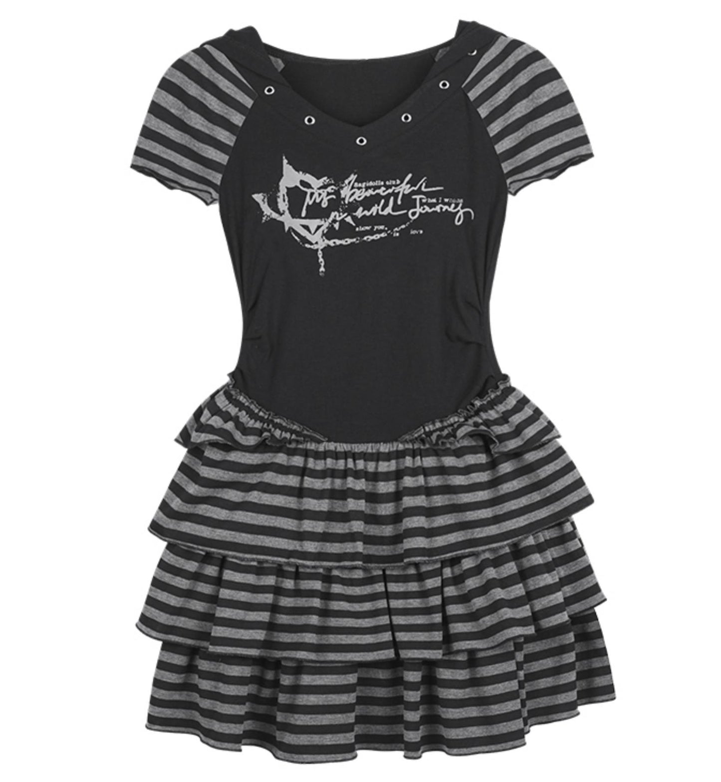 Y2K Punk Hooded Dress