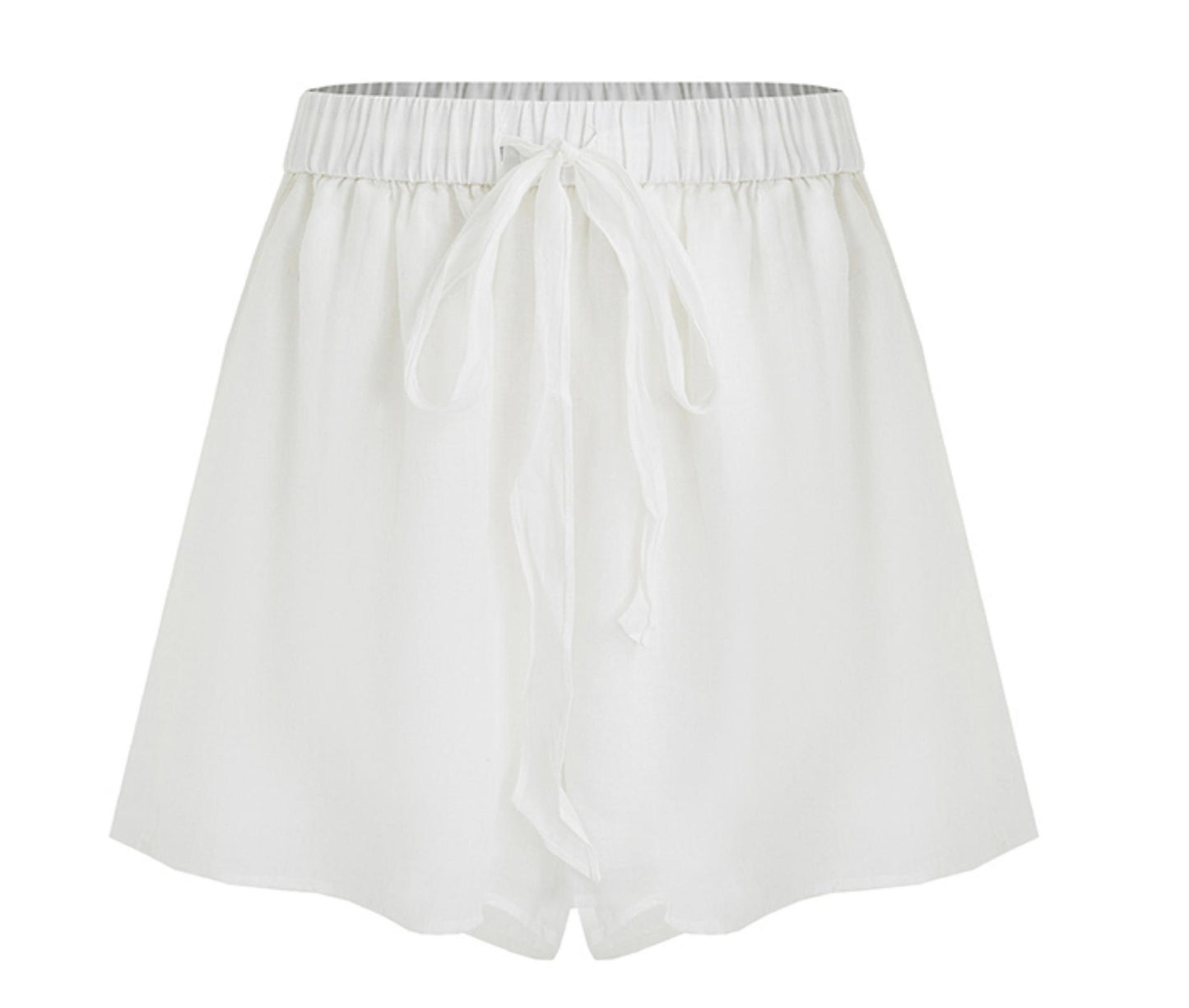 Tie-Waist Linen Shorts