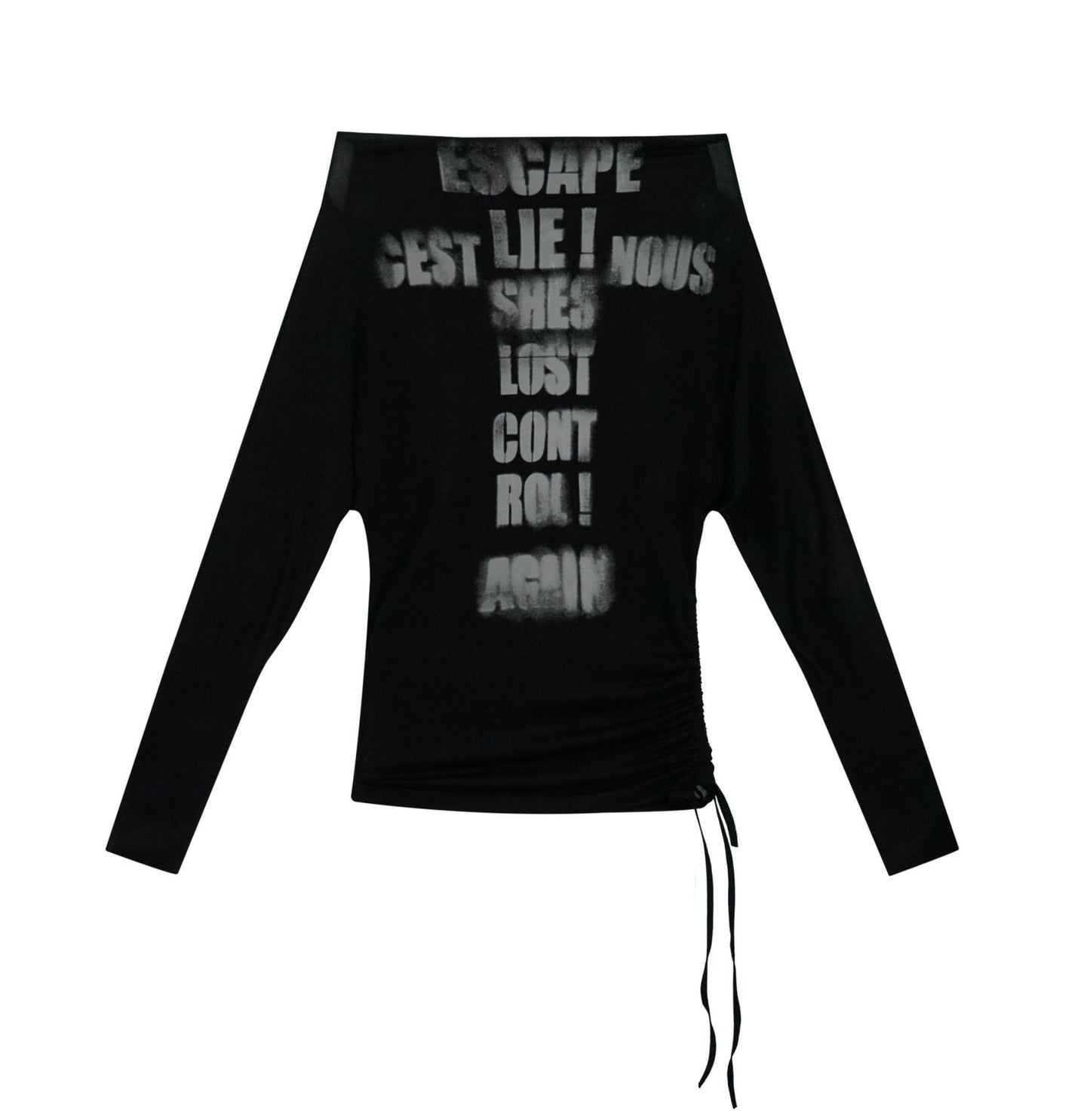 One-Shoulder Printed Tencel Top