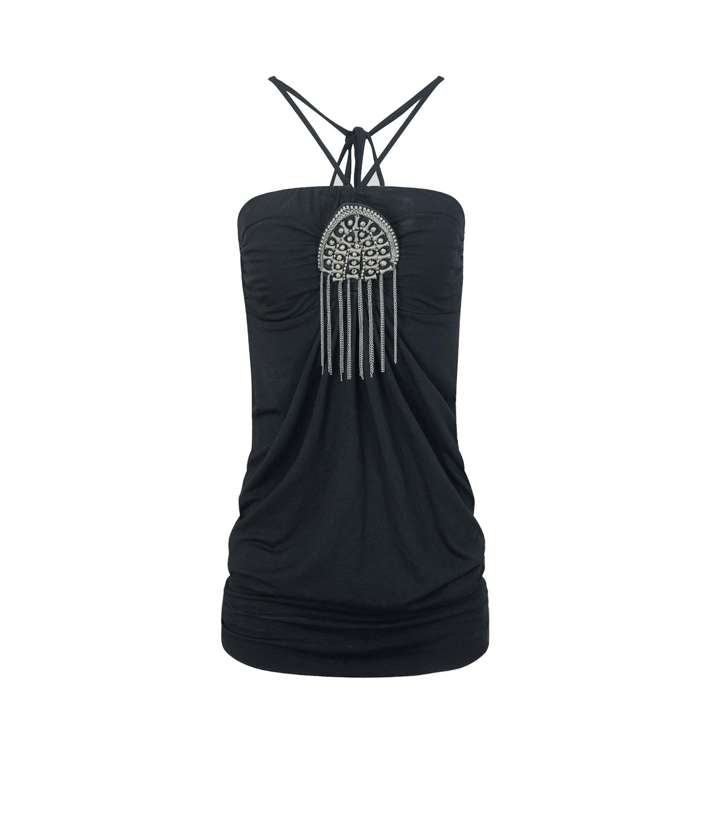 Metal Button Corset Tank