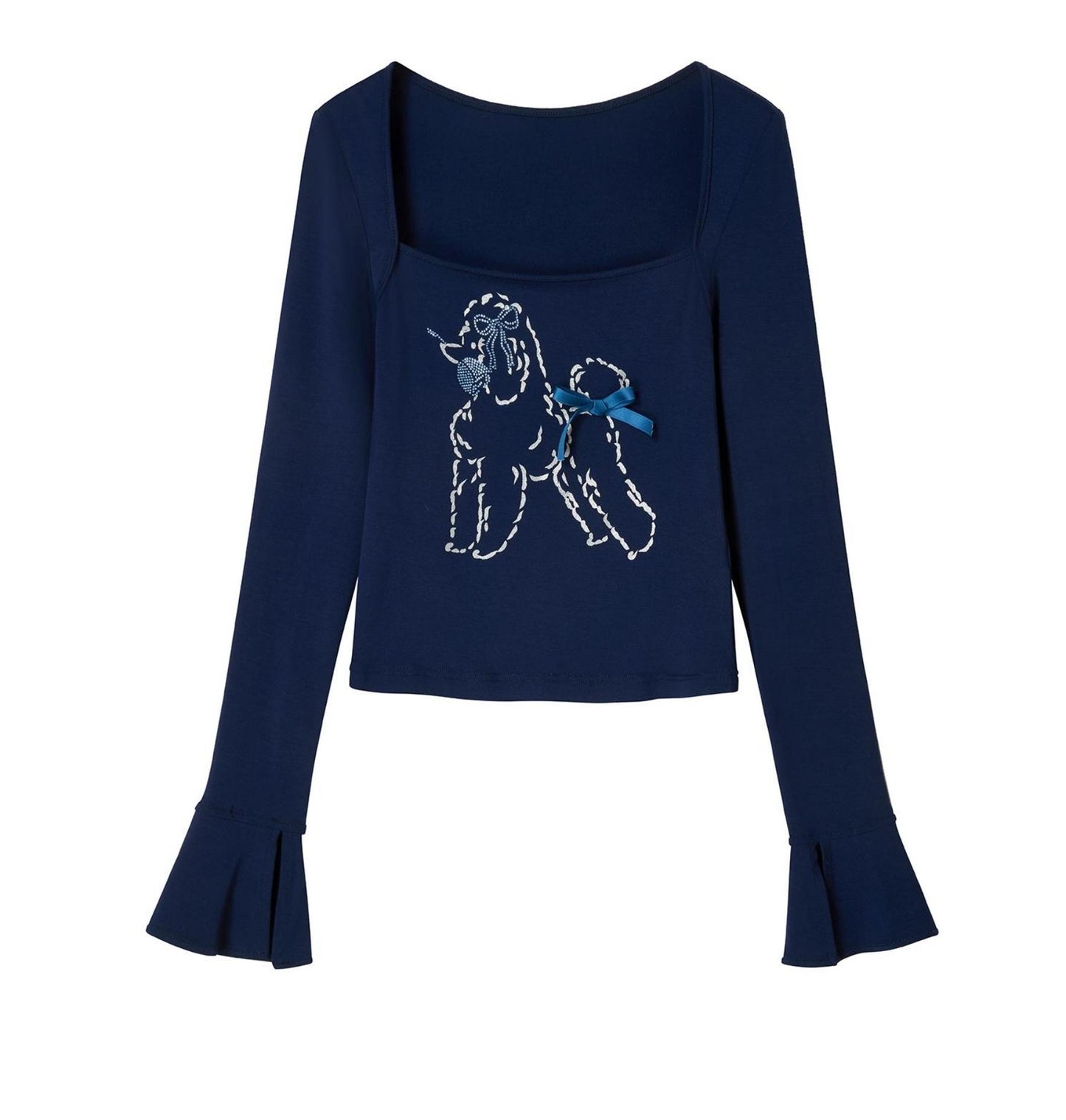 Navy Rhinestone T-Shirt