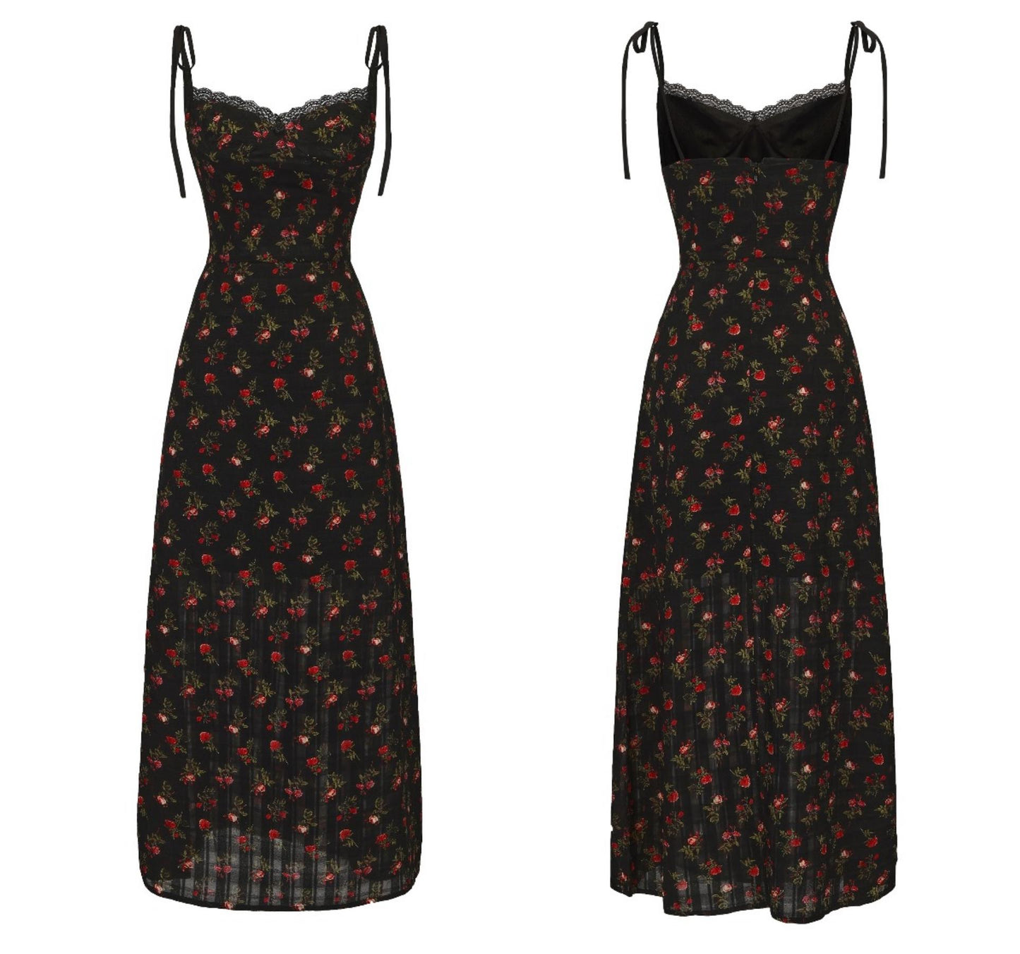 Vintage Floral Tie Dress