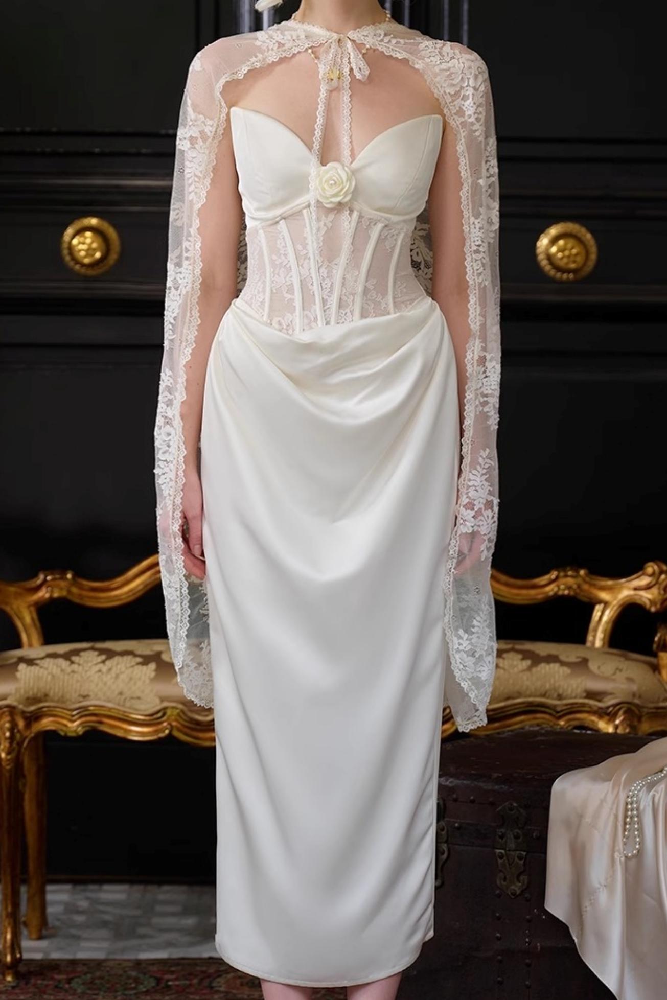 Enchanted Satin Sheath Dress Set