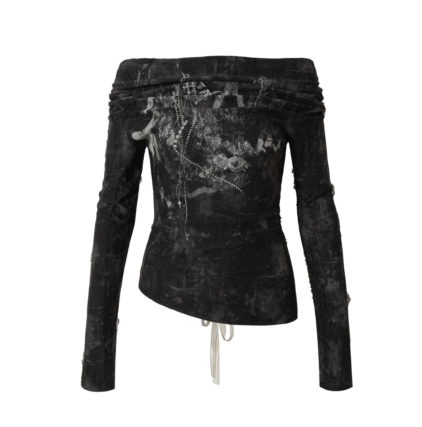 Punk One-Shoulder Tie Top