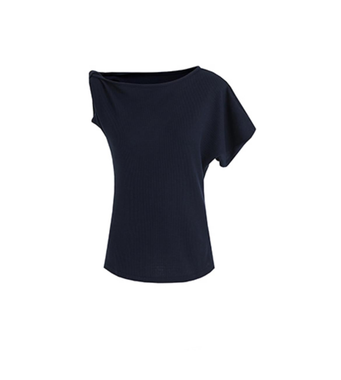Elegant Slant Shoulder Top