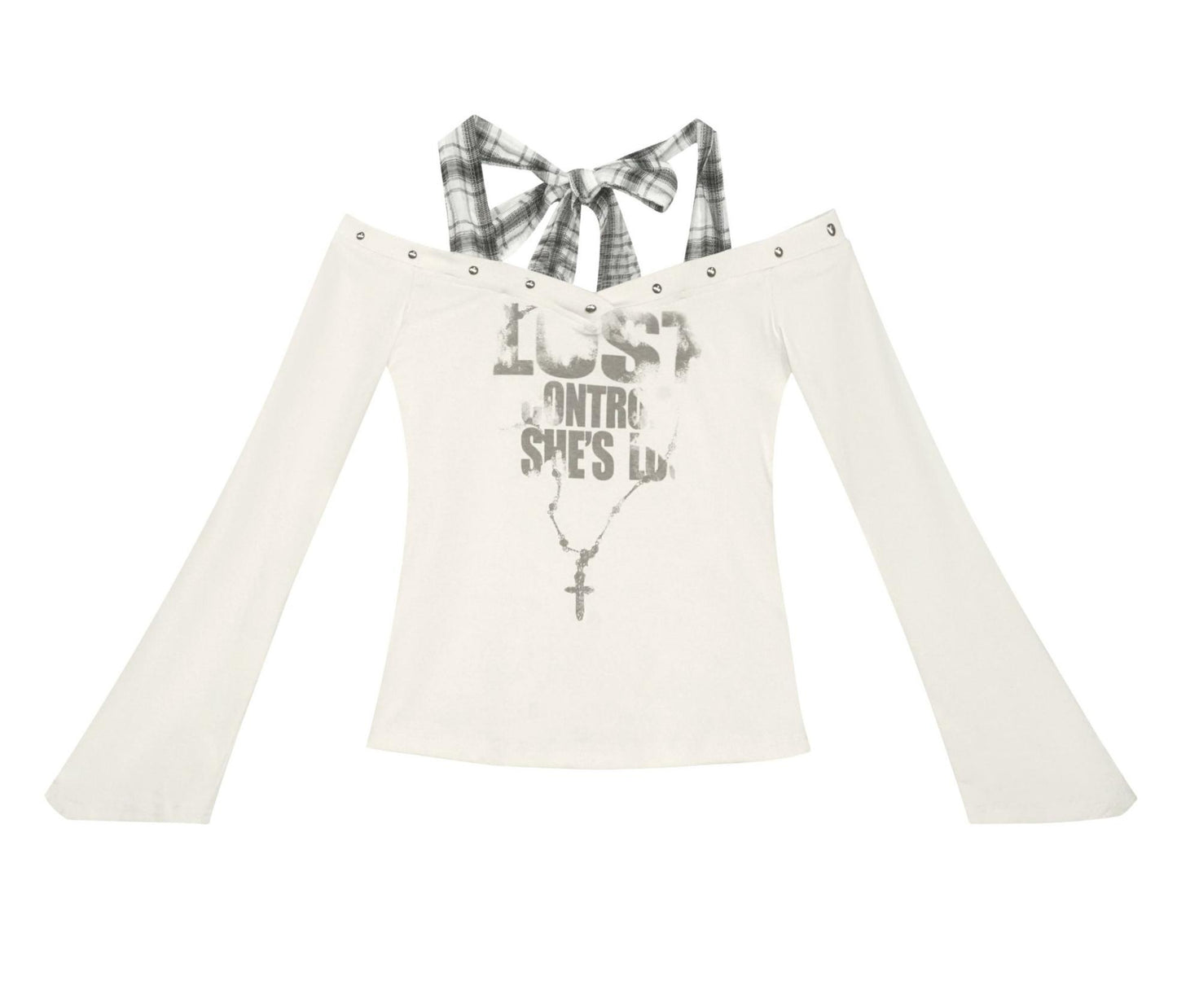 Punk Print Long Sleeve Top