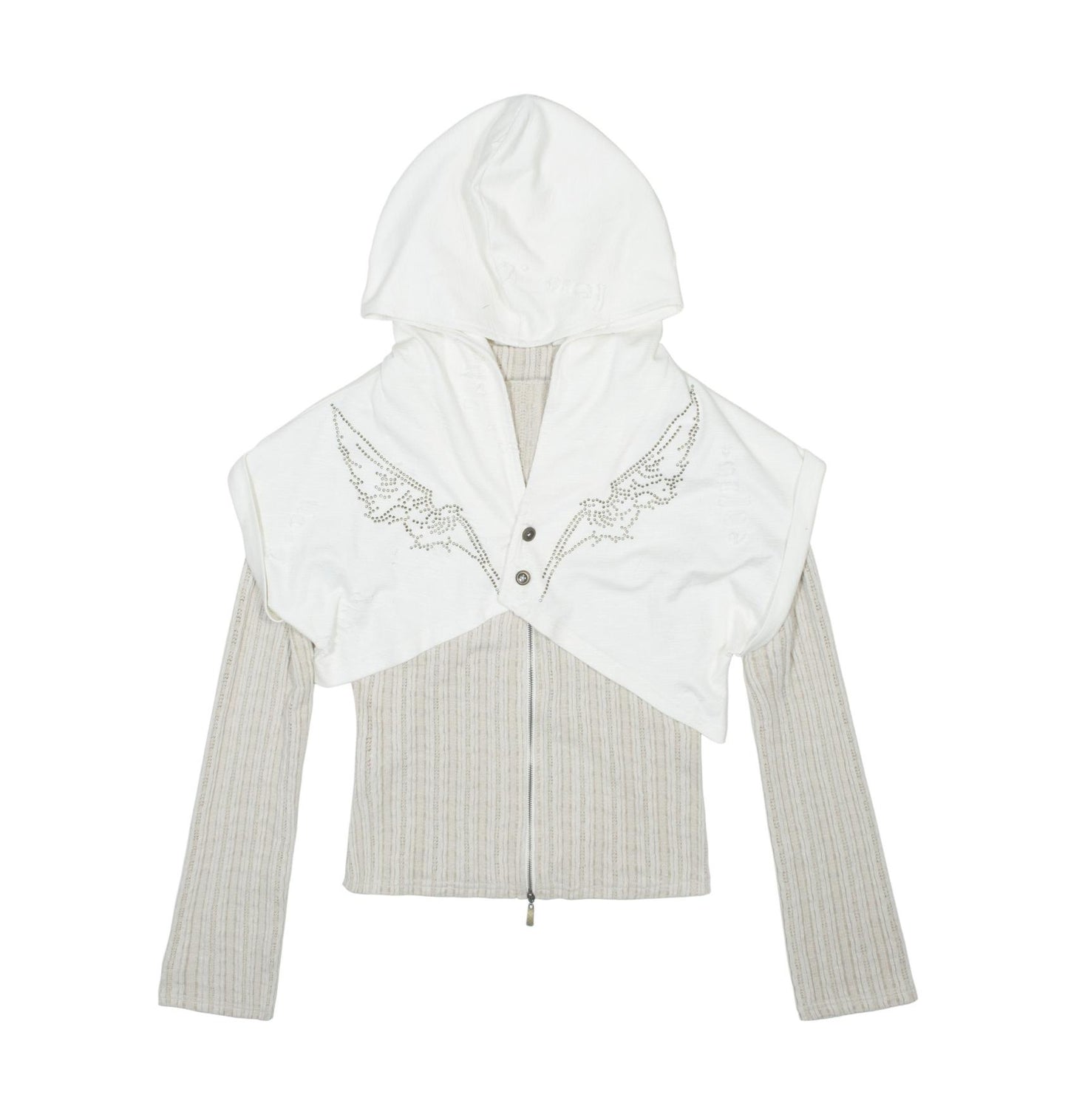 Wing Light Rhinestone Hoodie