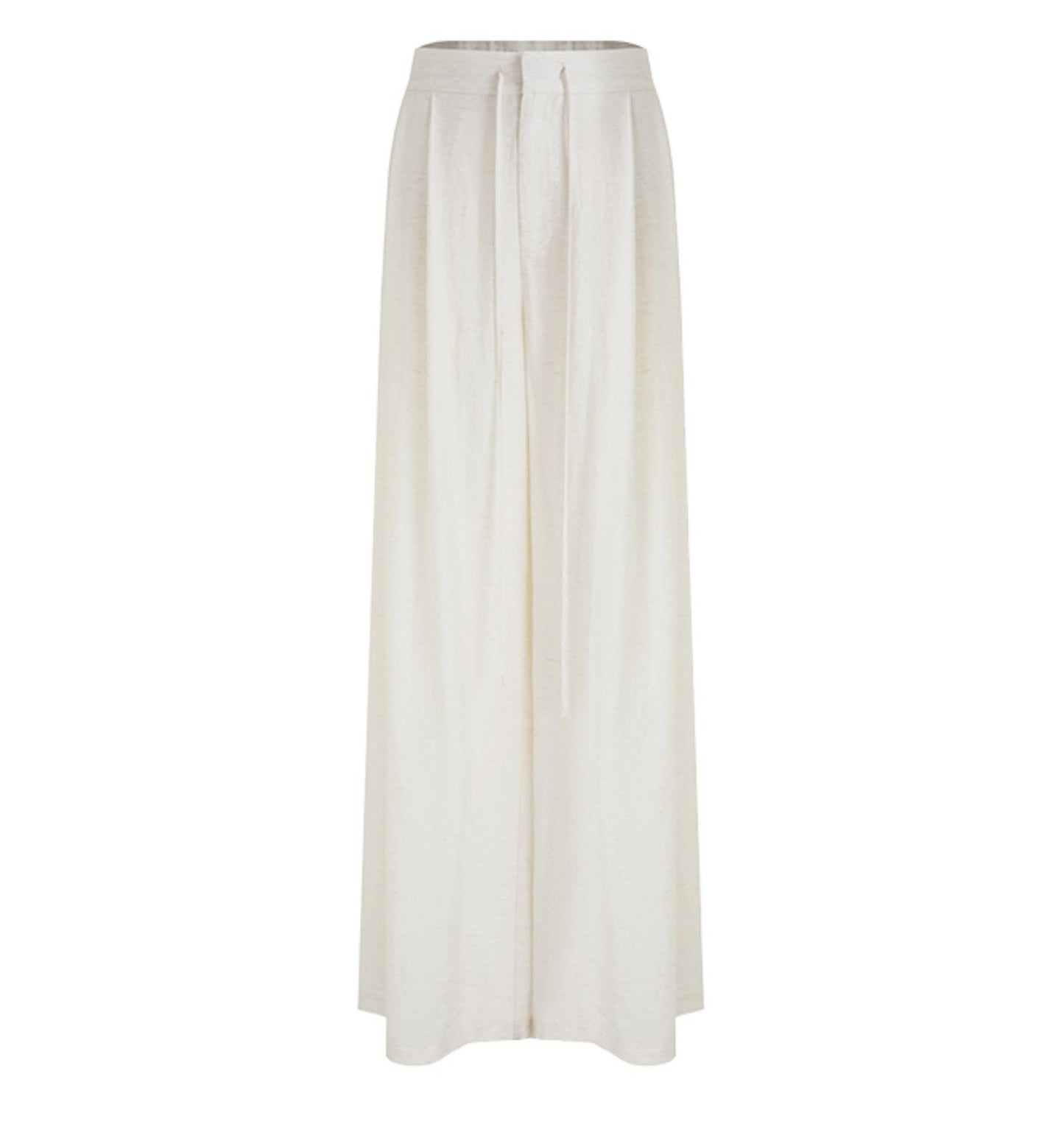 Adjustable Tie-Waist Wide Leg Pants