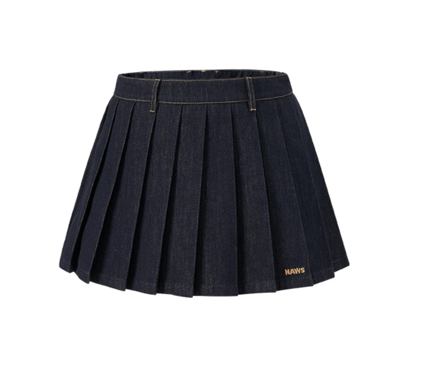 Retro A-Line Denim Skirt