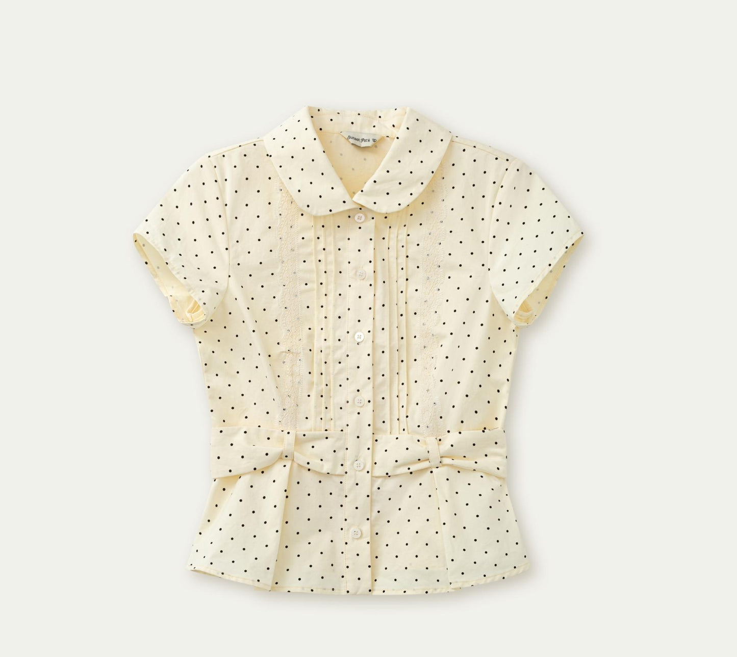 Polka Dot White Bow Girl Shirt